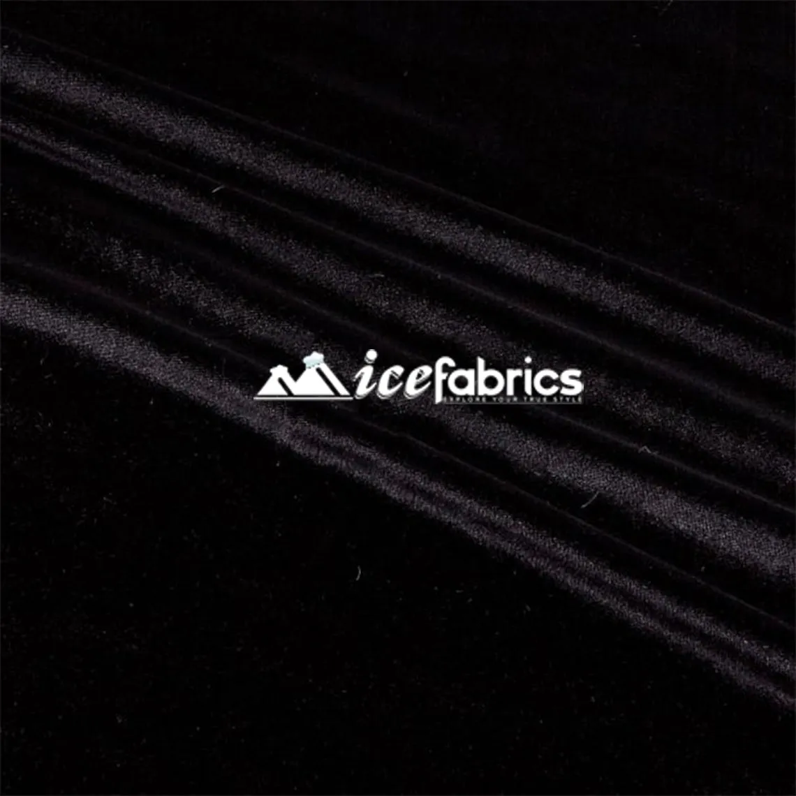 Black Stretch Velvet Fabric _ Spandex Fabric