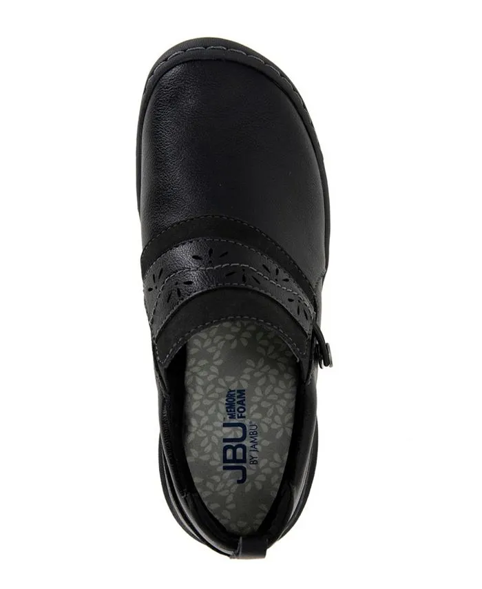 Fern JBU Women's Casual Moccasins, Black