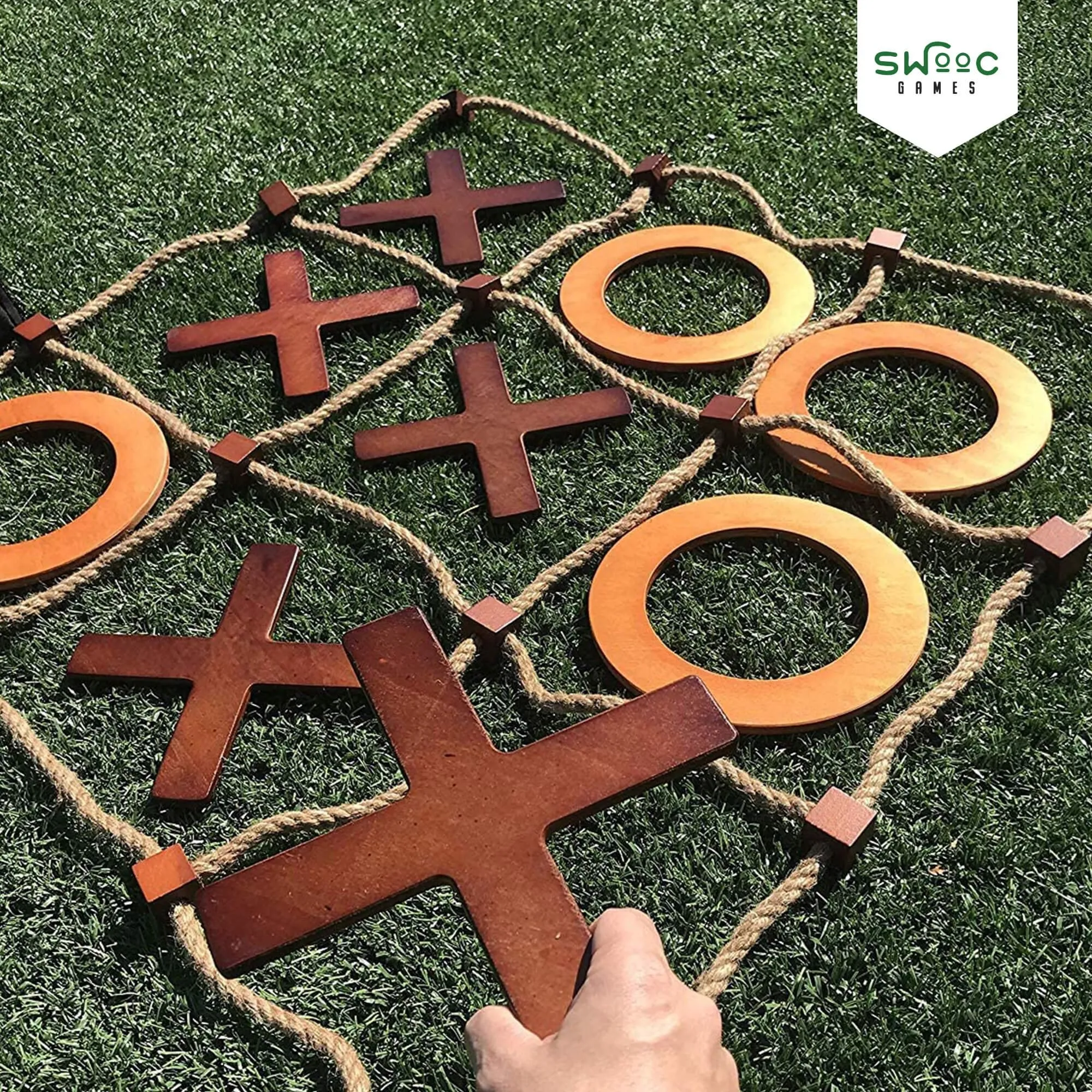Giant Wooden Tic Tac Toe Game