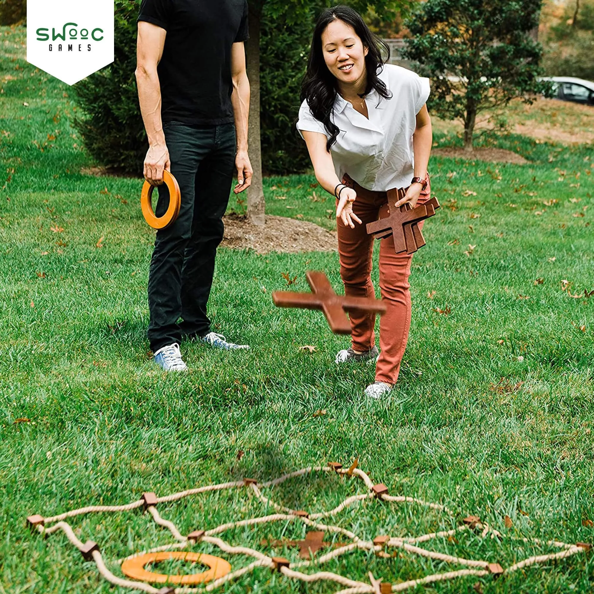 Giant Wooden Tic Tac Toe Game