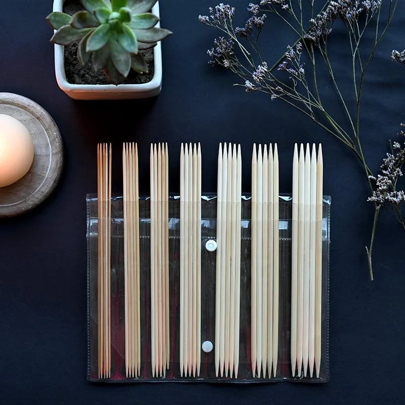 KnitPro Bamboo Double Pointed Needles Set 15cm (6'') (22544)