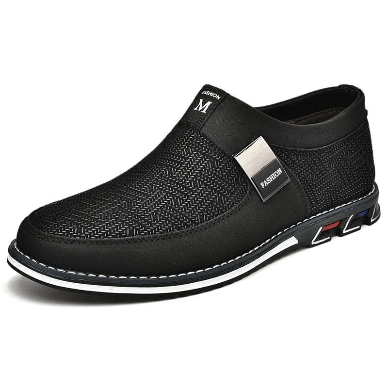 Men Casual Shoes High Quality Elastic Band Men's Loafers Fashion Comfortable Men's Shoes Slip on Driving Shoes Moccasins Size 48