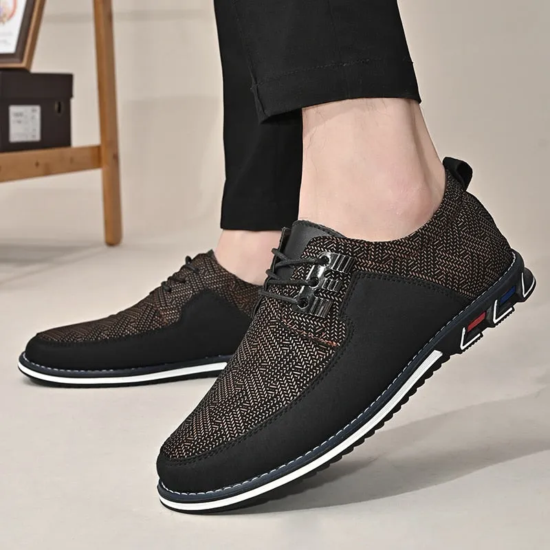 Men Casual Shoes High Quality Elastic Band Men's Loafers Fashion Comfortable Men's Shoes Slip on Driving Shoes Moccasins Size 48