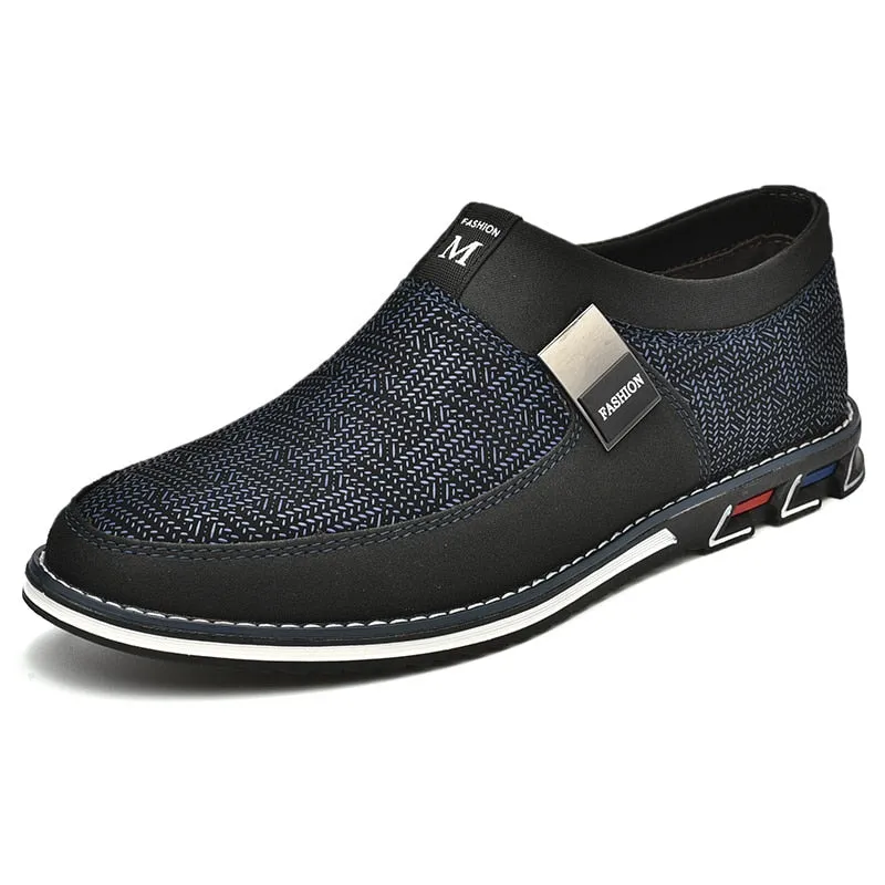 Men Casual Shoes High Quality Elastic Band Men's Loafers Fashion Comfortable Men's Shoes Slip on Driving Shoes Moccasins Size 48