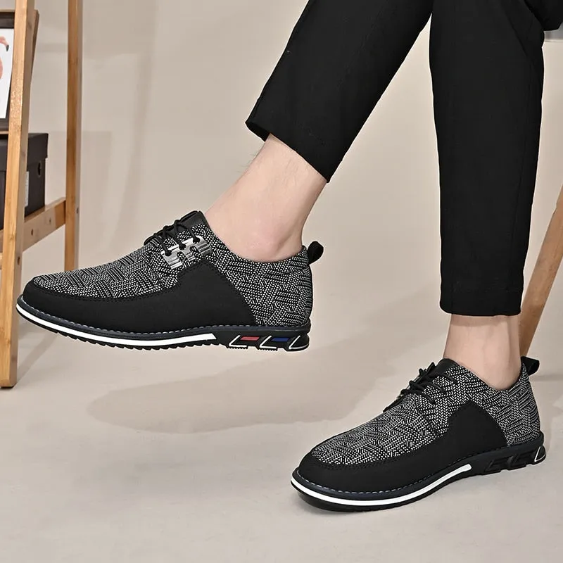 Men Casual Shoes High Quality Elastic Band Men's Loafers Fashion Comfortable Men's Shoes Slip on Driving Shoes Moccasins Size 48