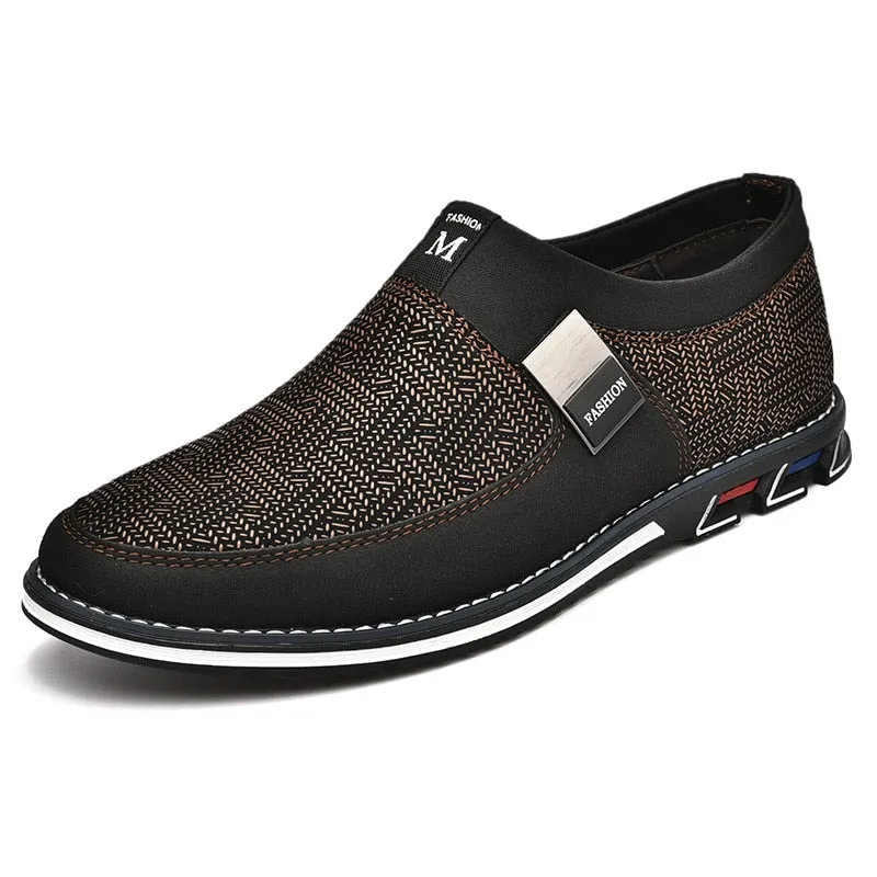 Men Casual Shoes High Quality Elastic Band Men's Loafers Fashion Comfortable Men's Shoes Slip on Driving Shoes Moccasins Size 48