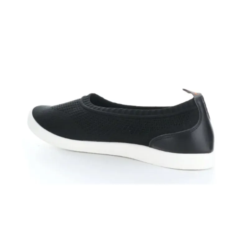 Softinos Lali694SOF Knit Black Women's Loafers