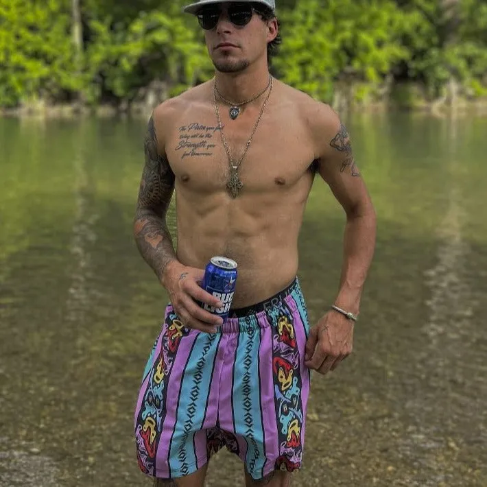 Ugly '90s Country Thriller Swim Trunks