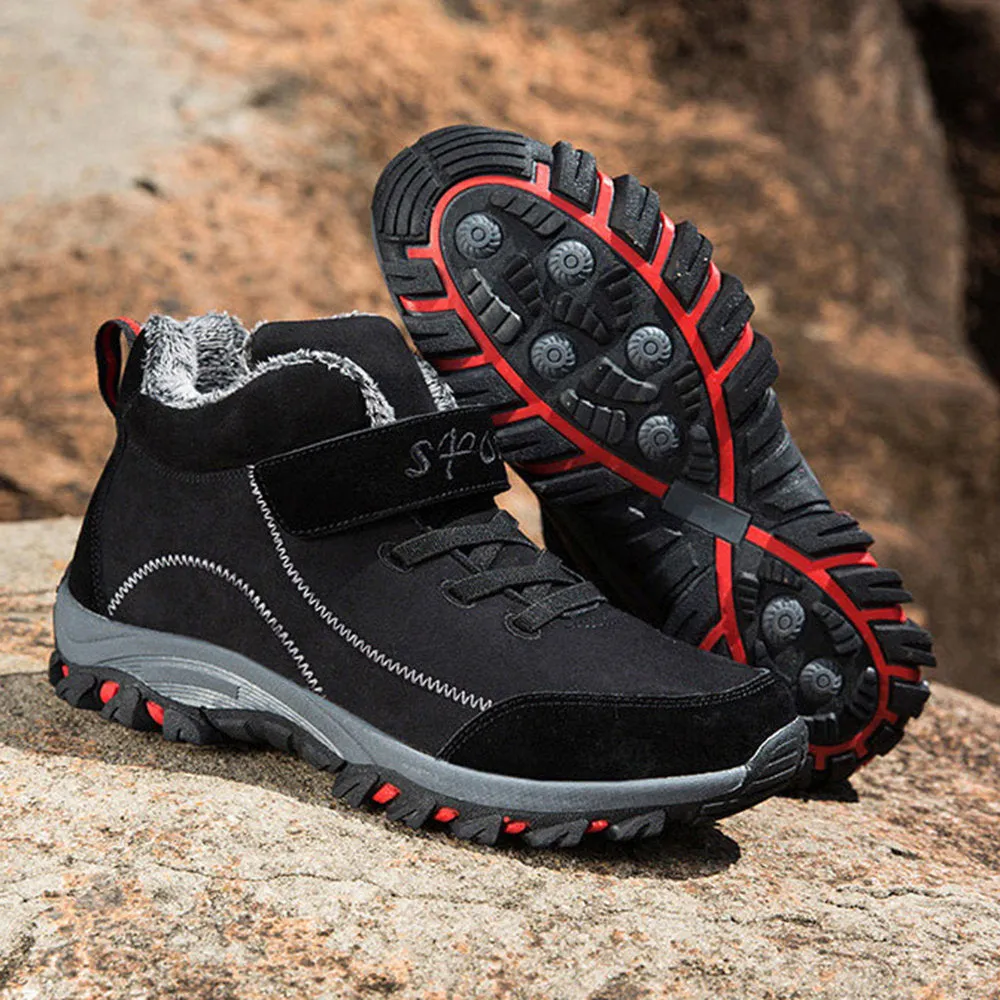 Women Hook Loop High Top Warm Fur Lining Hiking Outdoor Casual Boots