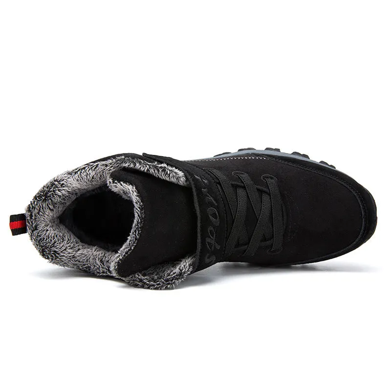 Women Hook Loop High Top Warm Fur Lining Hiking Outdoor Casual Boots